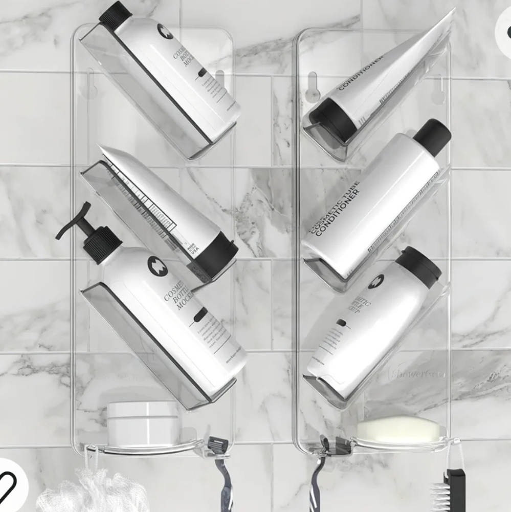 Shower Caddy Shelves Set of 2 - Picture 2 of 3